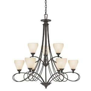  Quoizel Denmark Two Tier Chandelier With 9 Uplights: Home 