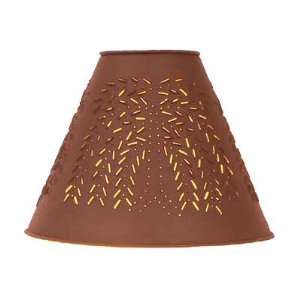    Medium Willow Tree Punched Tin Lamp Shade   Red: Home Improvement