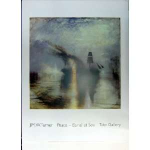  J.M.W Turner Peace Burial Sea Large Print 31.5X 23.5 