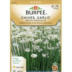  Burpee 66027 Herb Chives, Garlic Seed Packet Patio, Lawn 