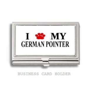  German Pointer Love My Dog Paw Business Card Holder Case 