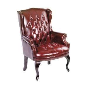 Boss Wing Back Traditional Guest Chair in Black:  Home 