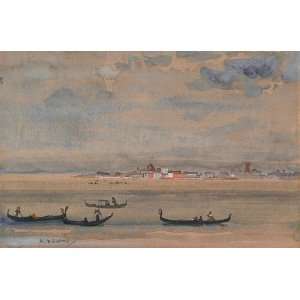 FRAMED oil paintings   Arthur Bowen Davies   24 x 16 inches   Gondolas