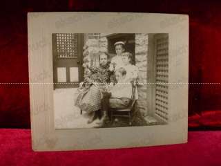 NICE Antique 1898 CABINET CARD Brothers/Sisters PHOTO  
