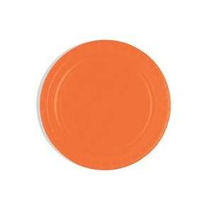  Solid Sunkissed Orange 10 inch Paper Plate: Kitchen 