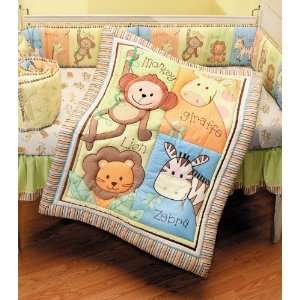  Summer Infant 4 Piece Monkey Jungle Collection Crib Set, Neutral Baby