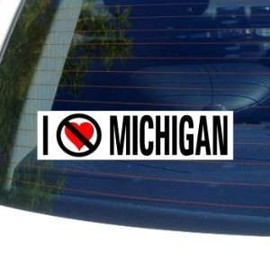  I Hate Anti MICHIGAN   Window Bumper Sticker: Automotive