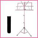 Pink Sturdy Folding Sheet Music Stand w Carrying Bag  
