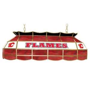 Calgary Flames 40 Inch Rectangular Stained Glass Billiard Light