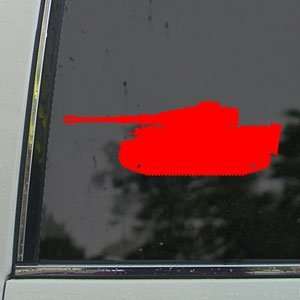  Tiger Tank German WWII Panzer Red Decal Window Red Sticker 