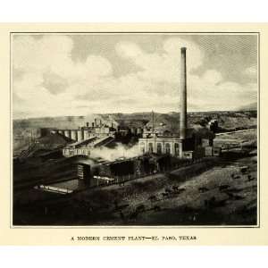  1920 Print Modern Cement Plant El Paso City Texas Factory 