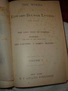 Volumes Bulwers Works 1892 Lord Lytton  