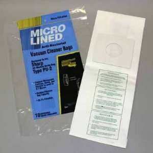  Sharp Type PU2 2 Ply Micro Lined Anti Bacterial Vacuum Cleaner Bags 