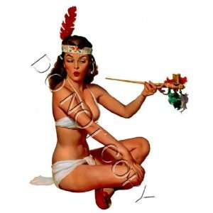  Sexy Indian Maiden Pinup Girl decal s93 Musical 