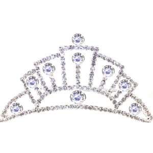   QUINCEANERA ROYAL MARQUES SILVER DIAMANTE SWEET 15 COMB TIARA: Jewelry
