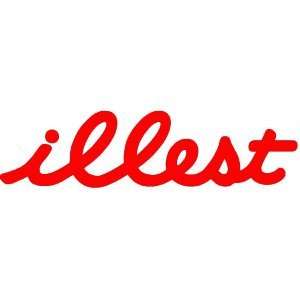  ILLEST LOGO   6 RED Decal   JDM clothing   Vinyl Decal/Sticker 