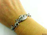   BRACELET   Sterling Silver Bible Story Religious Animals 7.75 Chain