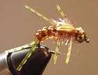 GOLDEN STONEFLY Bead Head Rubber Leg Sz 8 (per 6)