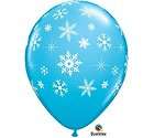 11 blue christmas snowflake latex balloons 50 one day shipping