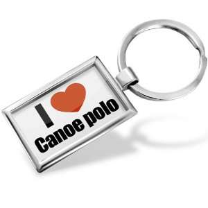  Keychain I Love canoe polo   Hand Made, Key chain ring 