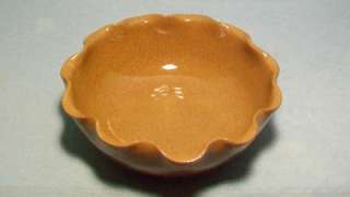 Bybee Pottery Tan Ruffled Edge Bowl  
