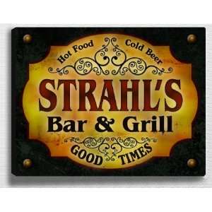  Strahls Bar & Grill 14 x 11 Collectible Stretched 