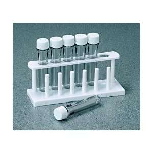 Plastic Screw Cap Test Tubes and Rack, Set/6:  Industrial 