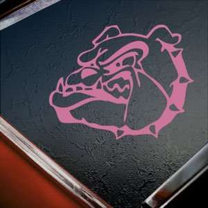  Mean Bulldog Face Pink Decal Car Truck Window Pink Sticker 