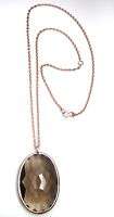 New! IPPOLITA Rose Silver Smokey Brown Quartz Pendant Long Chain 