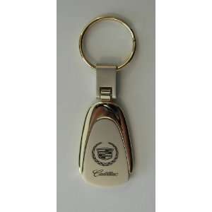    Cadillac Silver/Gold Teardrop Keychain   Made in USA!: Automotive