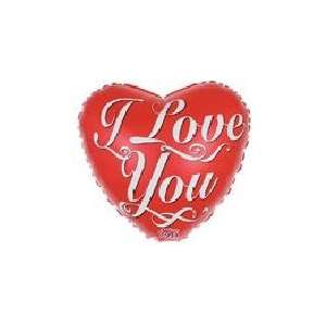  18 I Love You Simple Red Heart   Mylar Balloon Foil 
