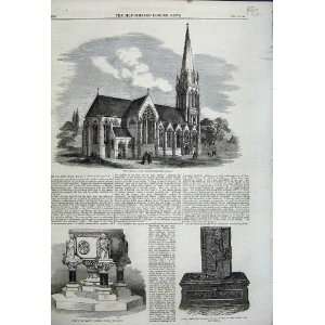 1858 Church St Mary Stoke Newington Bible Font Inglis:  