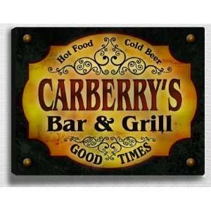  Carberrys Bar & Grill 14 x 11 Collectible Stretched 