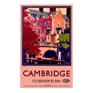  St. Johns, Cambridge Giclee Poster Print by Fred Taylor 