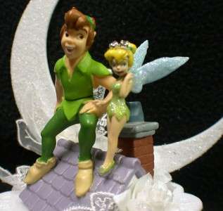   Peter Pan Wedding Cake Topper LOT Glasses Knife Guest Book SET  