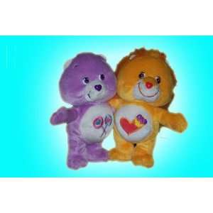  Care Bear Cuddle Pair Share Bear and Braveheart Stuffed Characters 