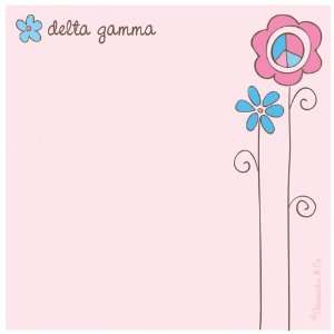  Delta Gamma New Peace Sticky Notes: Office Products