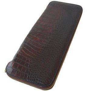  Calf Leather Travel Hanging Tie Case In Italian King Crocco Leather