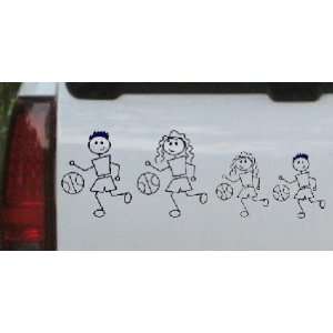  Navy 6in X 17.9in    Basketball Stick Family Stick Family 