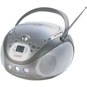  Silver CD/MP3 Boombox With AM/FM Tuner: MP3 Players 