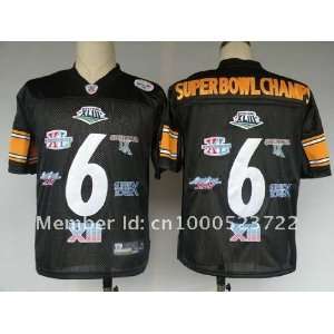  jerseys pittsburgh steelers #6 superbowl champs black 