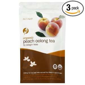 Adagio Tea Organic Peach Oolong, 0.9 Ounce (Pack of 3):  