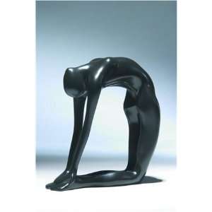 Everything Yoga Black Yoga Figurine in Camel Pose (Ushtrasana) Large