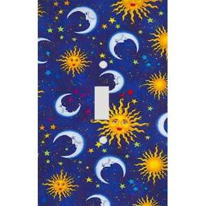  Sun and Stars on Blue Decorative Switchplate Cover
