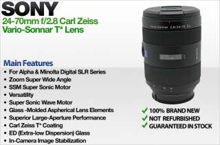 Sony 24 70mm f/2.8 Carl Zeiss Vario Sonnar T* Lens NEW 0027242694255 