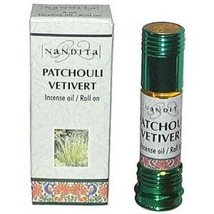   Vetivert   Nandita Incense Oil/Roll On   1/4 Ounce Bottle Beauty