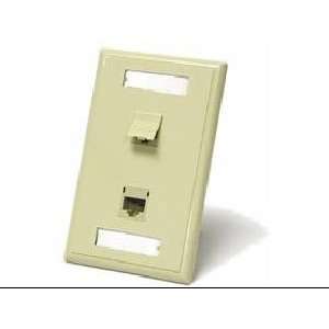  Cables To Go DUAL CAT5E CONFIGURED WALLPLATE WHITE Meet 