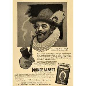   Walter Raleigh Smoking Puffing Tin   Original Print Ad