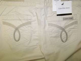 Calvin Klein Womens Capri Cropped Pants Stone NWT ï¿½  