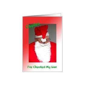  Cayden Santas Checking His List Card Health & Personal 